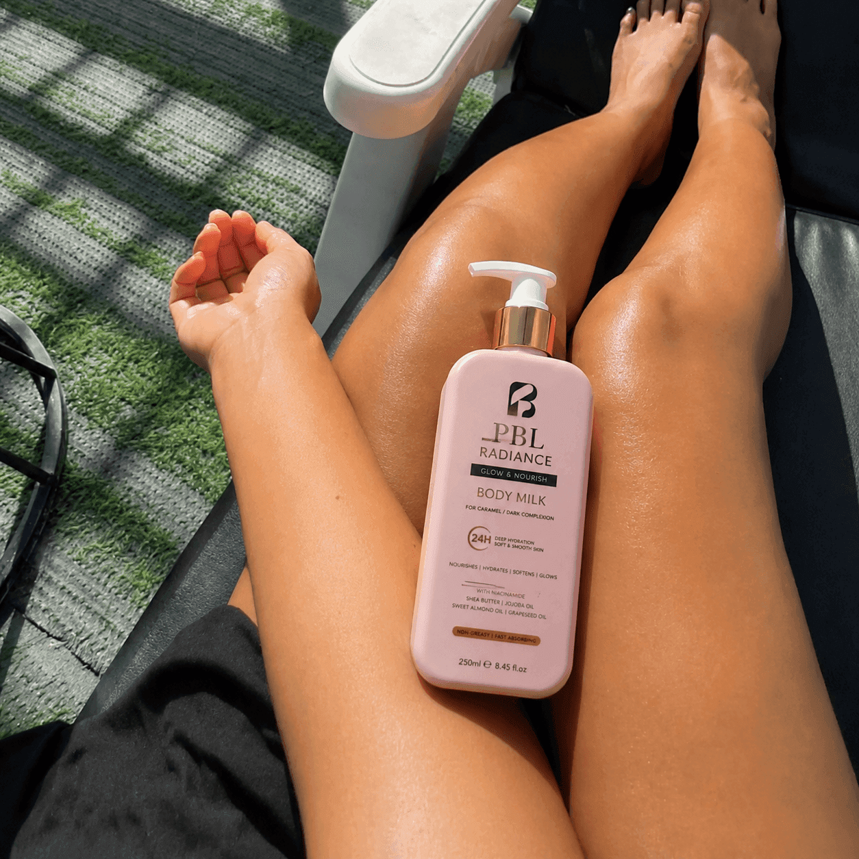 PBL Radiance Glow & Nourish Body Milk for Caramel / Dark Complexion